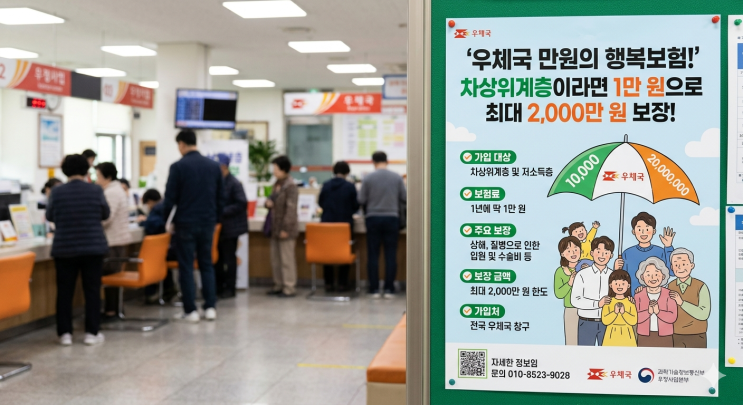  만원의 행복보험 2026년에도 가입 가능할까? 신청방법·가입조건 총정리보험료 1만 원으로 최대 2,000만 원 보장받는 보험