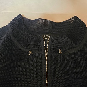 여성 여름점퍼 에스까다 글리터 크로쉐 니트점퍼/ 고급스럽고 세련된 자켓 추천