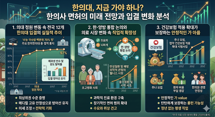  한의대, 지금 가야 하나? 한의사 면허의 미래 전망과 입결 변화 분석