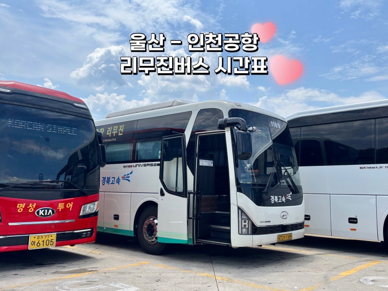 울산에서 인천공항 가는법 리무진버스 시간 예약 요금