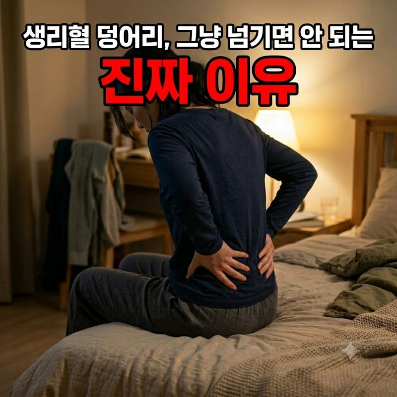생리혈 덩어리, 그냥 넘기면 안 되는 진짜 이유
