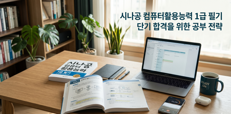  시나공 컴퓨터활용능력 1급 필기 단기 합격을 위한 공부 전략