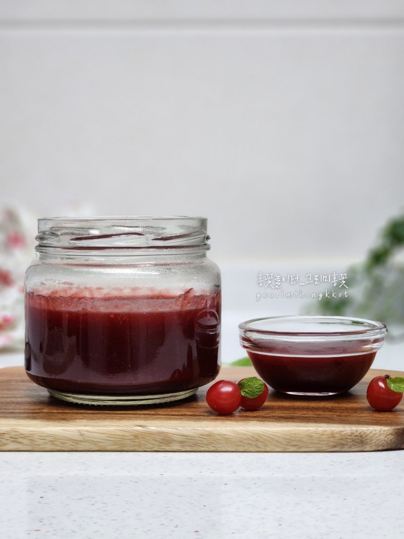 앵두잼 만들기 블루베리 넣어 더 맛있는 홈메이드 수제 쨈