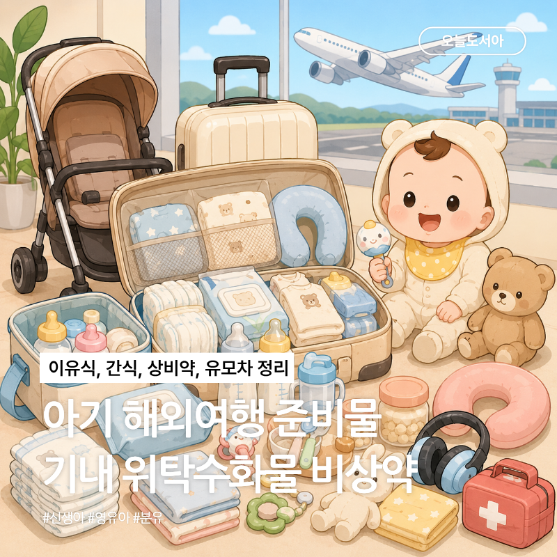 신생아 영유아 아기 해외여행 준비물 가방 기내 위탁수화물 비상약 체크리스트 추천 총정리 ....