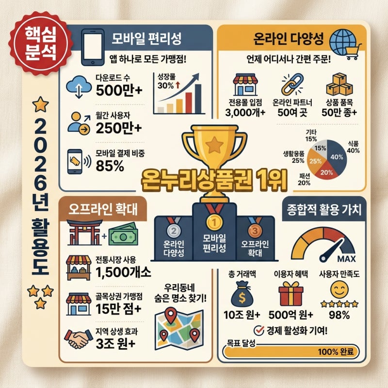 온누리상품권 사용처, 2026년 현명한 소비를 위한 핵심