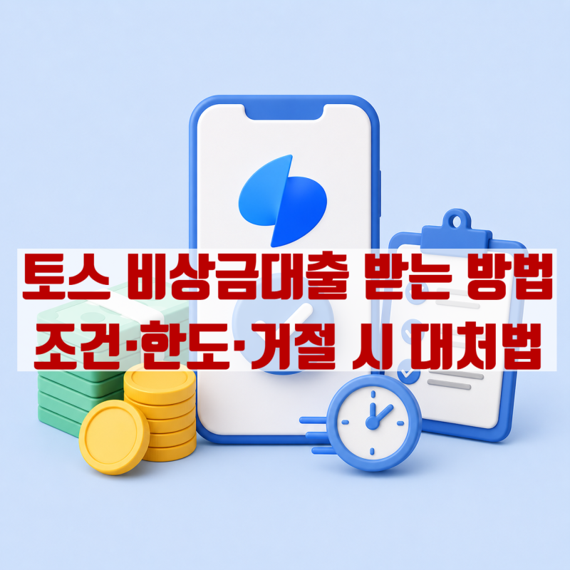 토스 비상금대출 받는 방법, 조건·한도·거절 시 대처법