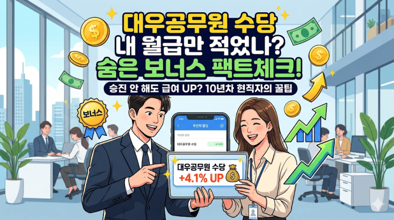 남들 다 챙겨 받는 공무원 숨은 보너스 '대우공무원 수당' 완벽 해부! : 공무원일기
