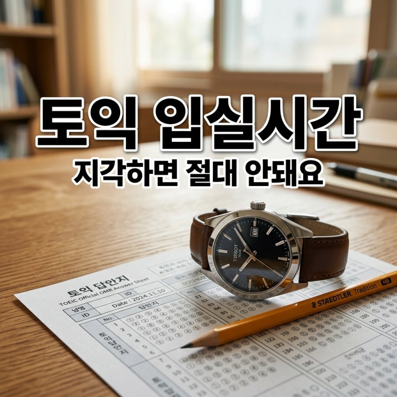 토익 입실시간 마감 1분 전에도 가능? 입실 완료 시간 및 필수 준비물 총정리