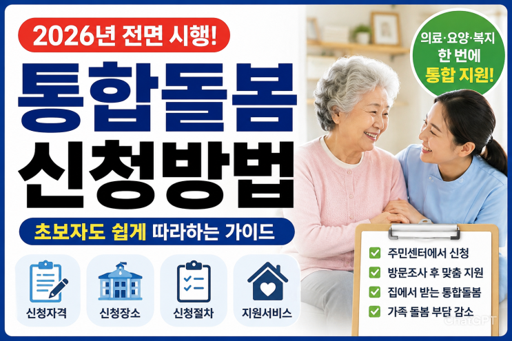  2026년 통합돌봄 신청방법 총정리｜전국 시행! 의료·요양·복지 한 번에 받는 방법