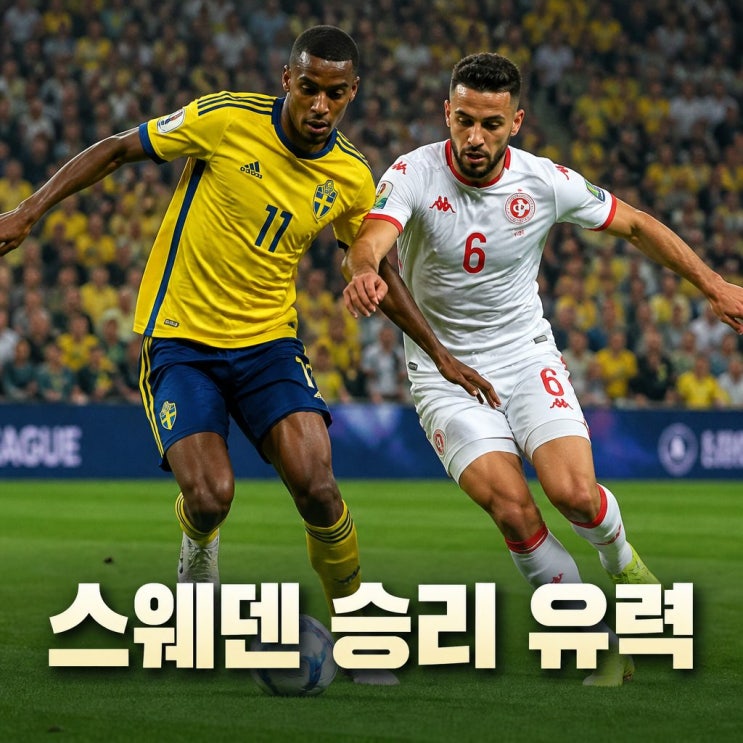 2026 월드컵 <b>스웨덴</b> 튀니지 <b>피파랭킹</b> 경기 승부 예측