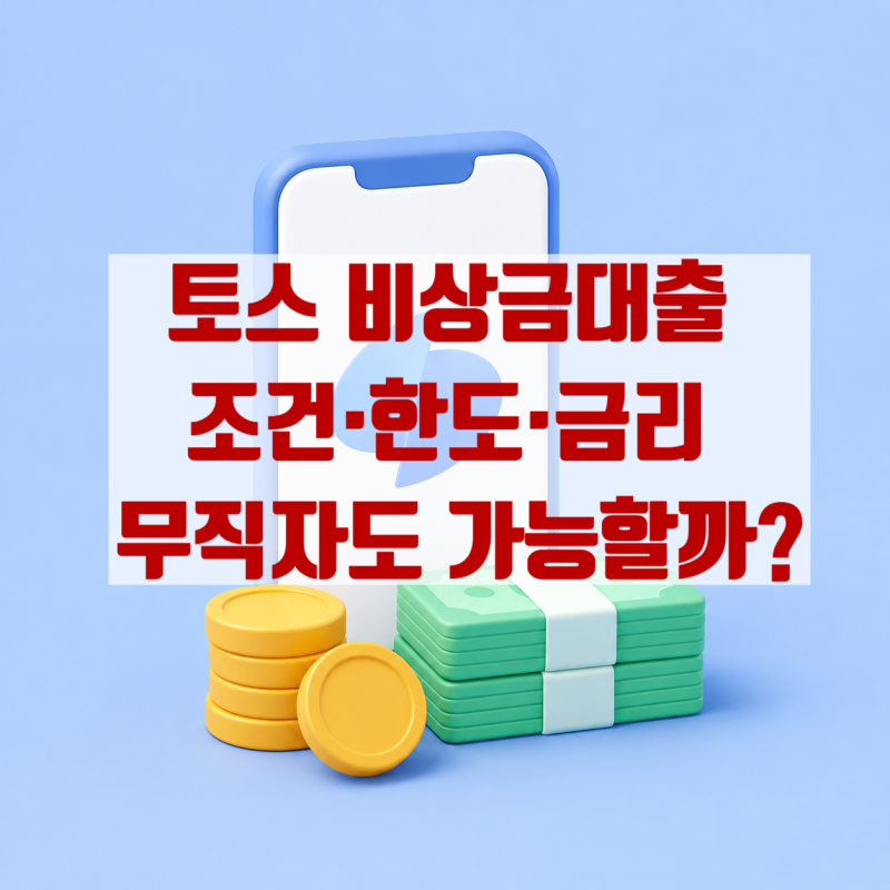 토스 비상금대출 조건·한도·금리 총정리! 무직자도 가능할까?