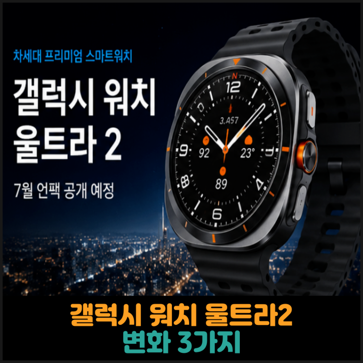  갤럭시 워치 울트라2, 변화 3가지