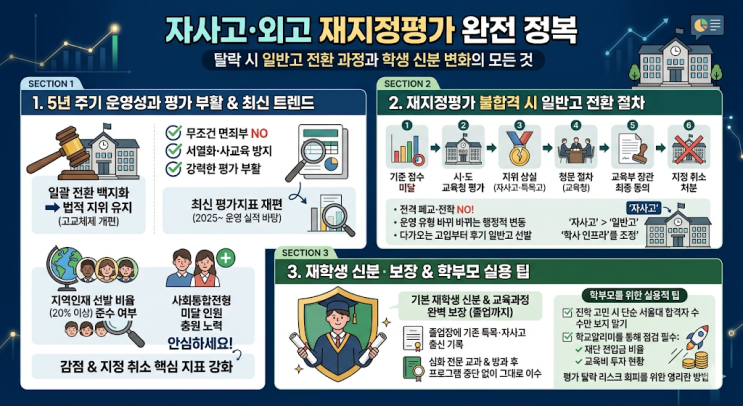  자사고·외고 재지정평가 완전 정복 — 탈락 시 일반고 전환 과정과 학생 신분 변화의 모든 것