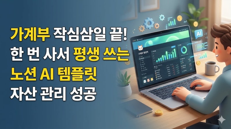 가계부 작심삼일 끝! 한 번 사서 평생 쓰는 노션 AI 템플릿으로 자산 관리하는 법