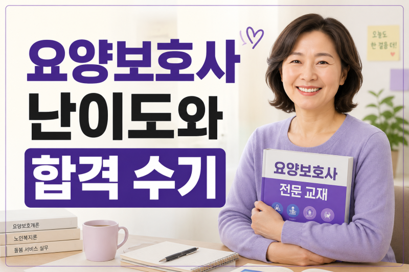 2026년 요양보호사 자격증 독학 가능할까? 난이도와 합격 수기