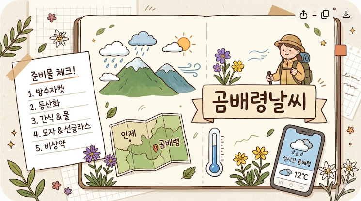 인제 곰배령 날씨 실시간 확인과 준비물 체크리스트