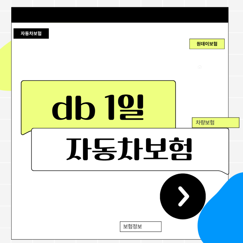 DB손해보험 1일 자동차보험 원데이 특약 가입 실전 매뉴얼