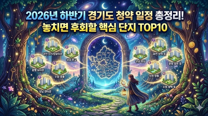 2026년 하반기 경기도 청약 일정 총정리! 놓치면 후회할 핵심 단지 TOP10