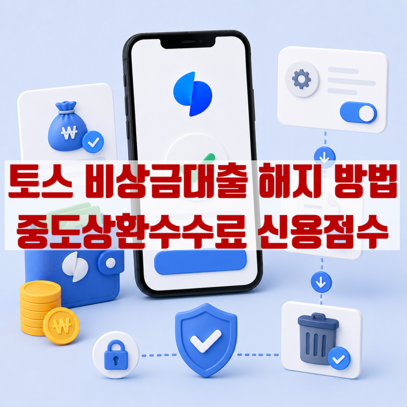 토스 비상금대출 해지 방법 총정리! 중도상환수수료 신용점수 영향