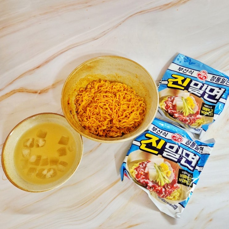  오뚜기 진밀면 먹어봤어요! 부산밀면 좋아한다면 어떨까? 내돈내산 솔직후기