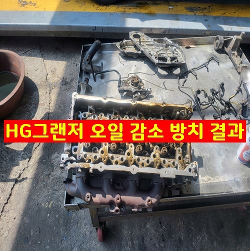 2014 HG그랜저 엔진오일 과다소모 동탄 차주분 엔진보링 실제 수리 사례