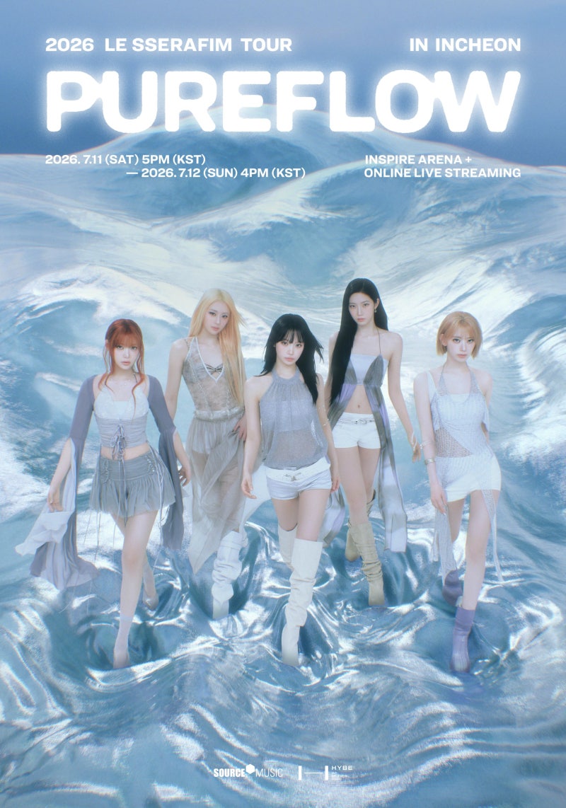 仁川公演全席完売... LE SSERAFIM、23都市32公演規模の2度目のワールドツアー「Pure Flow」