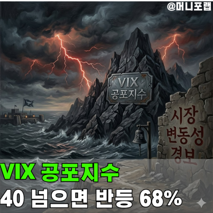  공포지수 VIX지수, 40 넘을때 나스닥 "반등 확률 68%인 이유"