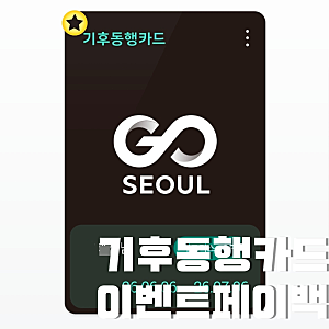 기동카 기후동행카드 3만원 페이백 이벤트 환급 신청 방법 총정리