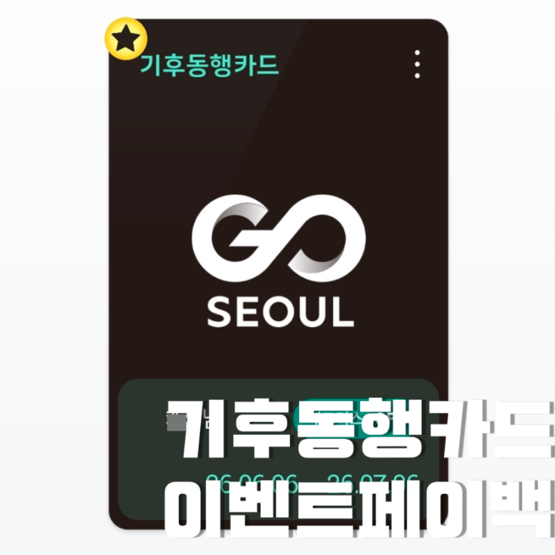 기동카 기후동행카드 3만원 페이백 이벤트 환급 신청 방법 총정리
