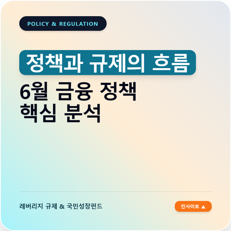<b>단일종목 레버리지</b> <b>규제</b> 및 2차 국민성장펀드 출시: 6월 정책... 