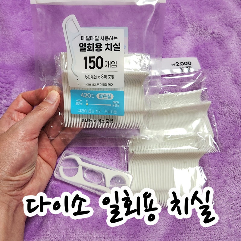 다이소 일회용 치실 효과 피 안 나는 사용법 후기