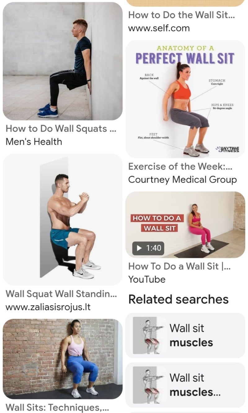 월싯 운동법 자세 효과/벽스쿼트, 월스쿼트, Wall Sit 홈트 벽운동 하체강화 운동