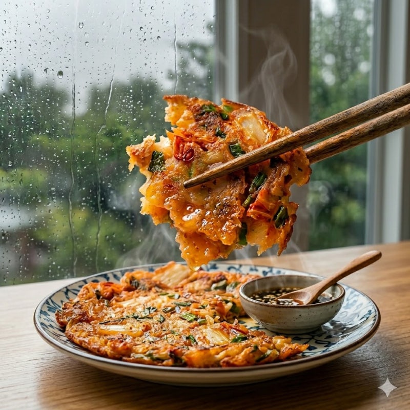 비 오는 날 필수! 테두리까지 바삭함이 살아있는 백종원 김치부침개 황금 레시피