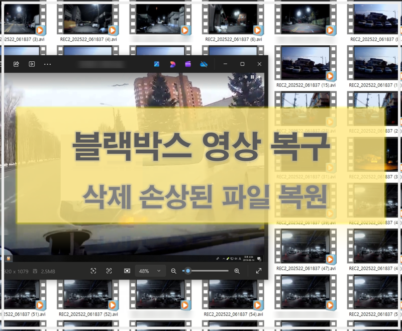 블랙박스 기록 복구, SD 메모리 인식 안될 때 영상 복원 방법