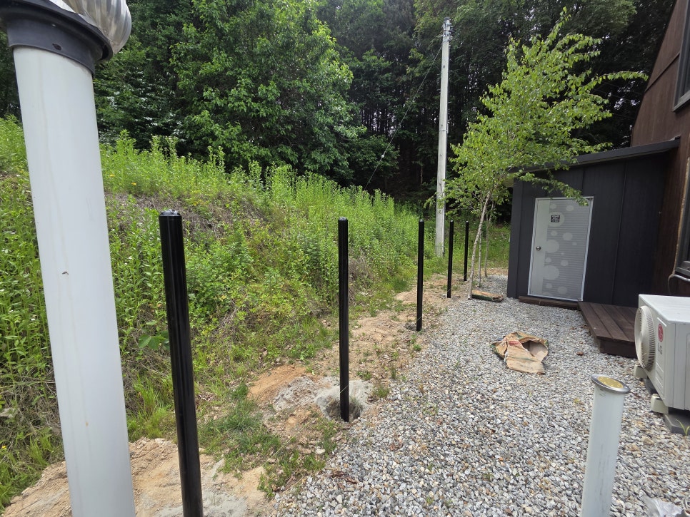 경기도 양평 휀스 설치 애견 동반 펜스 반려견 안전 휀스 매립형 시공 완료