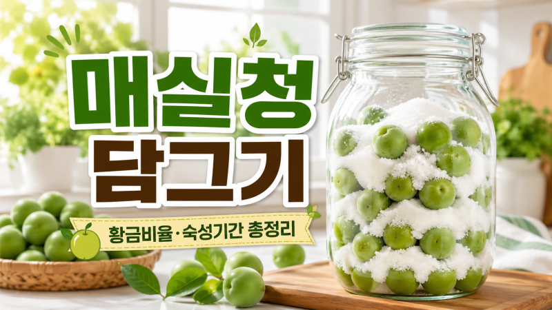 매실청 담그기, 실패 없이 만드는 방법! 황금비율부터 보관법까지 총정리