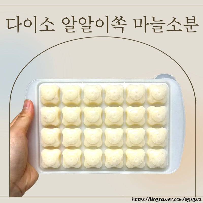 다이소 마늘 소분 알알이쏙 24구로 이렇게 쉽게 소분이 가능해요