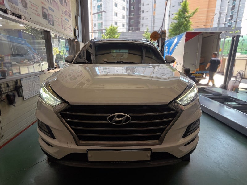 올뉴투싼TL 1.6 T-GDI 소모품교체주기에 맞춰 외부벨트 세트 워터펌프 뎀퍼풀리 부동액 교환 & ....