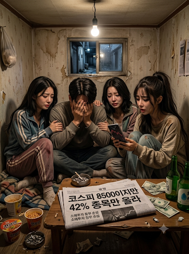  코스피 8500 돌파했는데 왜 내 주식은 안 오를까? 상승 종목 42%의 충격