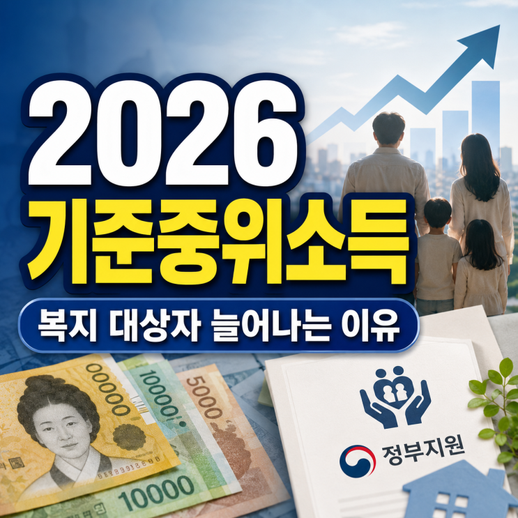  2026 기준중위소득 복지 대상자 늘어나는 이유