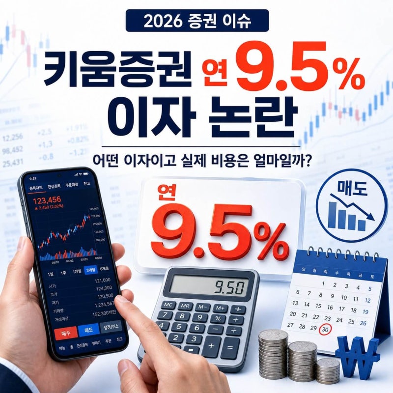 키움증권 연 9.5% 이자, 진짜 내는 돈은