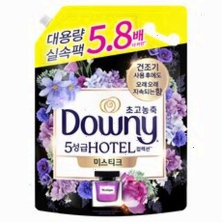  다우니 초고농축 섬유유연제 미스티크 리필 - 호텔 컬렉션의 우아한 향기 구현 기술