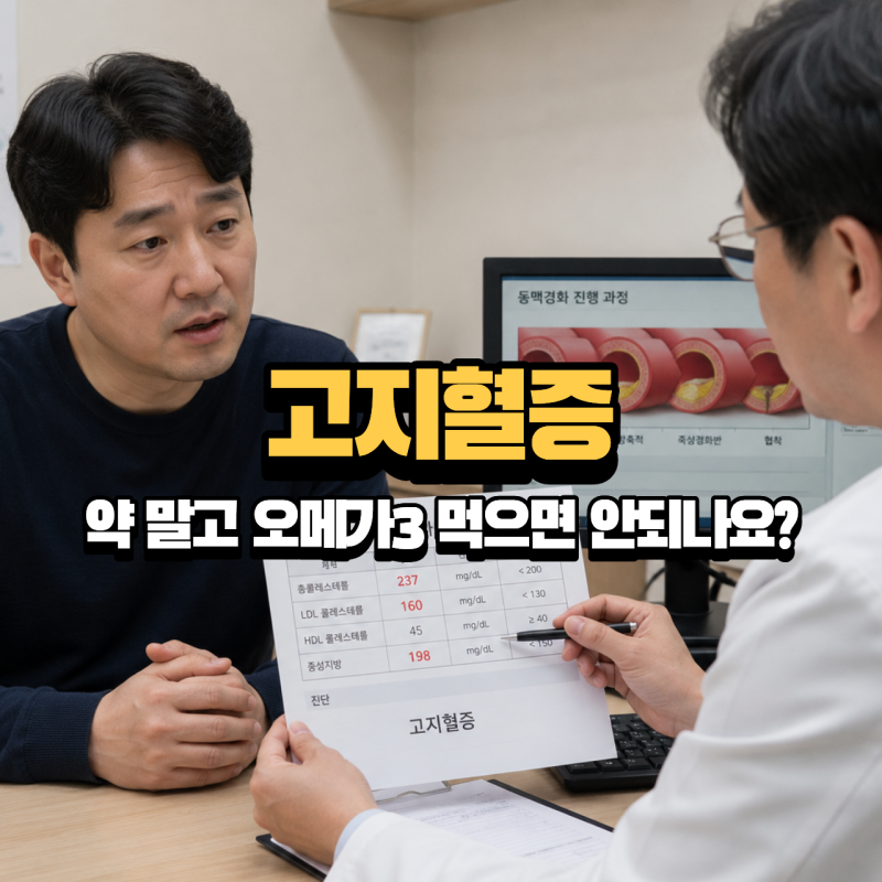 고지혈증 약종류 총정리 영양제 오메가3 도움 될까
