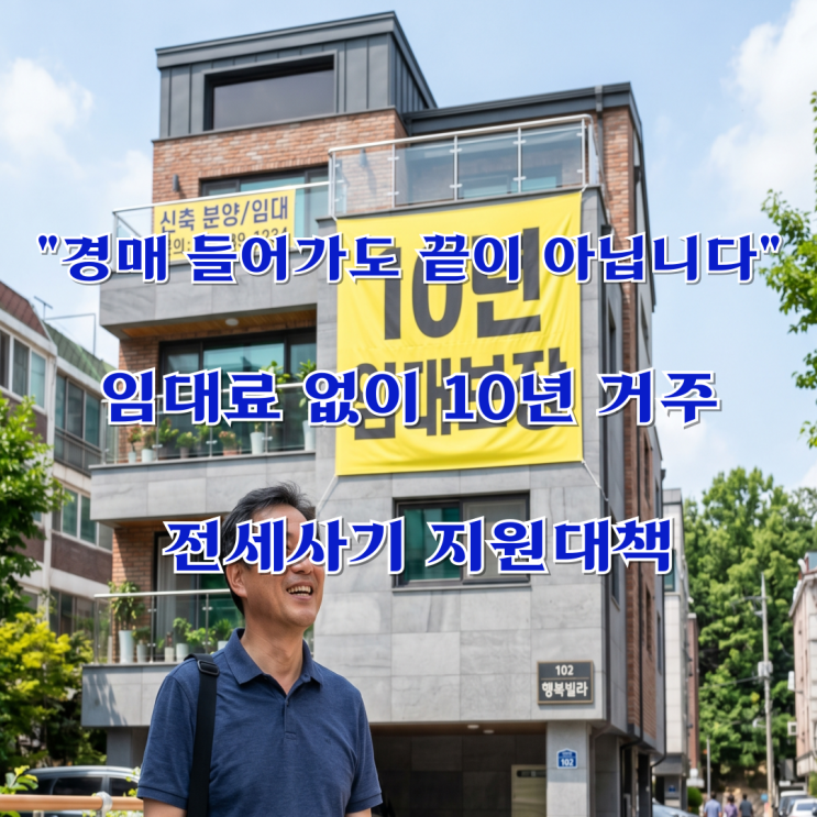  "경매 들어가도 끝이 아닙니다" 최대 10년 임대료 0원, 전세사기 지원대책