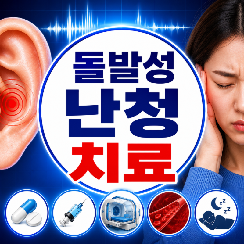 돌발성 난청 치료 5가지, 72시간 놓치면 청력 회복이 어려울 수 있습니다