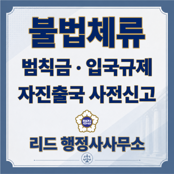  불법체류자 자진출국하면 재입국 가능할까? 범칙금·입국규제 총정리