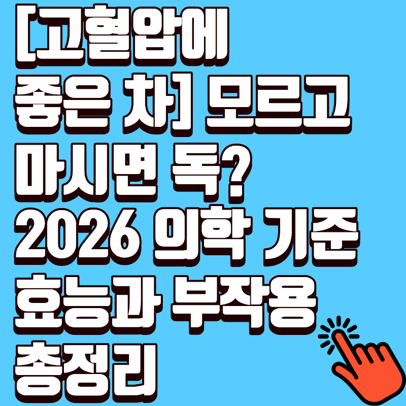 [고혈압에 좋은 차] 모르고 마시면 독? 2026 의학 기준 효능과 부작용 총정리