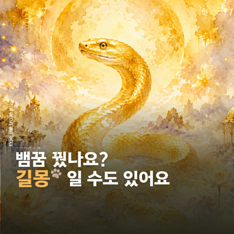 뱀 나오는 꿈 뱀꿈 해몽, 구렁이 흰뱀 큰뱀 색깔 행동별 의미