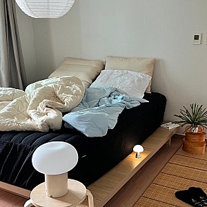 로봇청소기 들어가는 가성비 저상형 침대 프레임, 아이엔지홈 그로브 라지킹(LK) 내추럴오크 ....