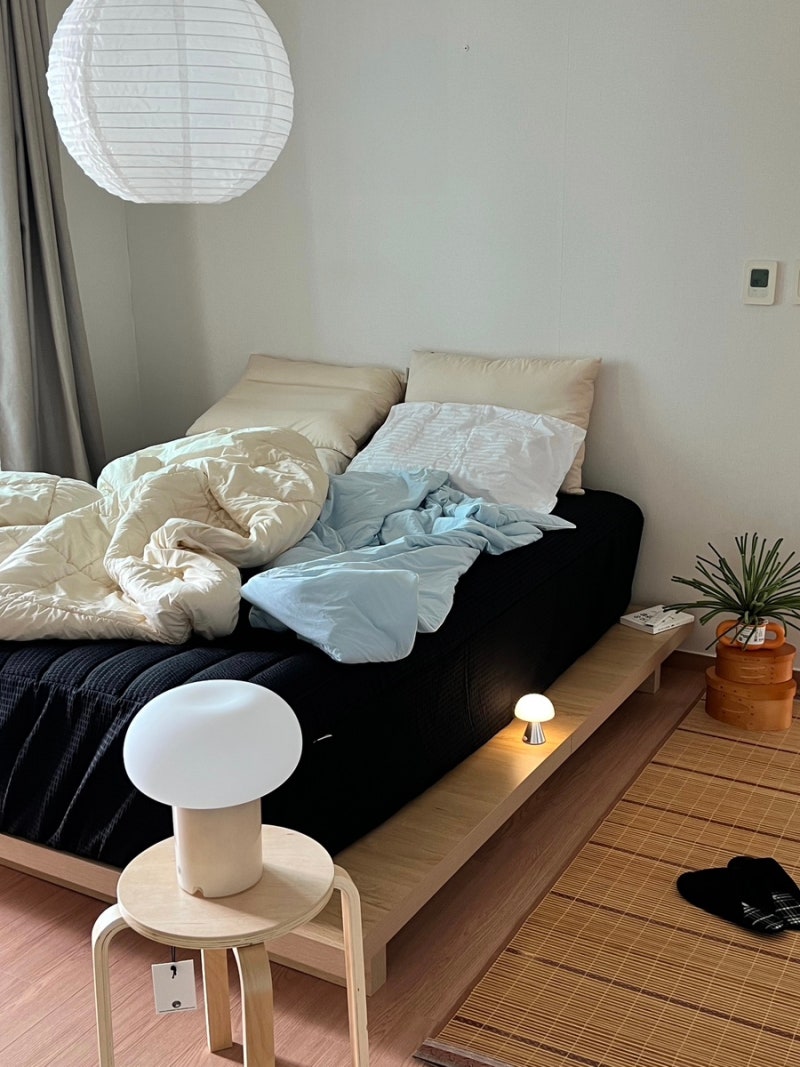로봇청소기 들어가는 가성비 저상형 침대 프레임, 아이엔지홈 그로브 라지킹(LK) 내추럴오크 ....